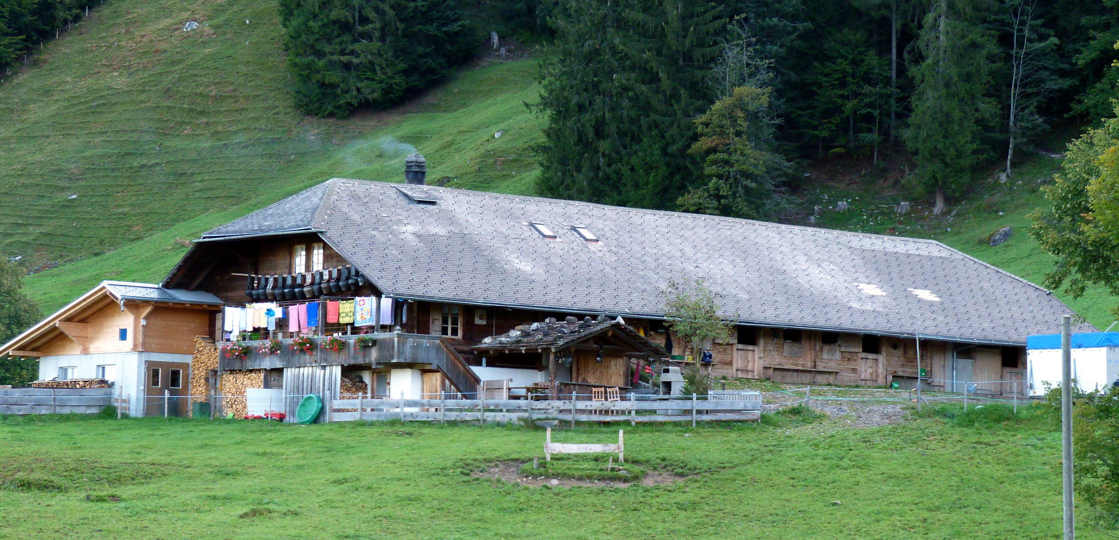 Einsam und verlassen die Allmi-Alm im Scharnachtal, Berner Oberland, Schweiz