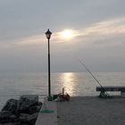 Einsame Angeln am Gardasee