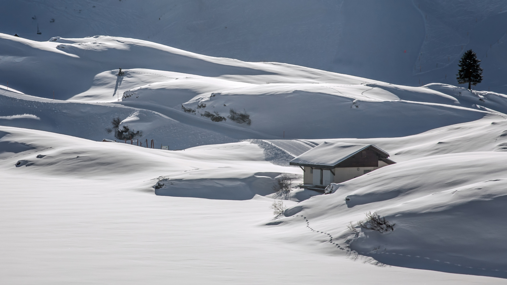 Einsame Berghütte