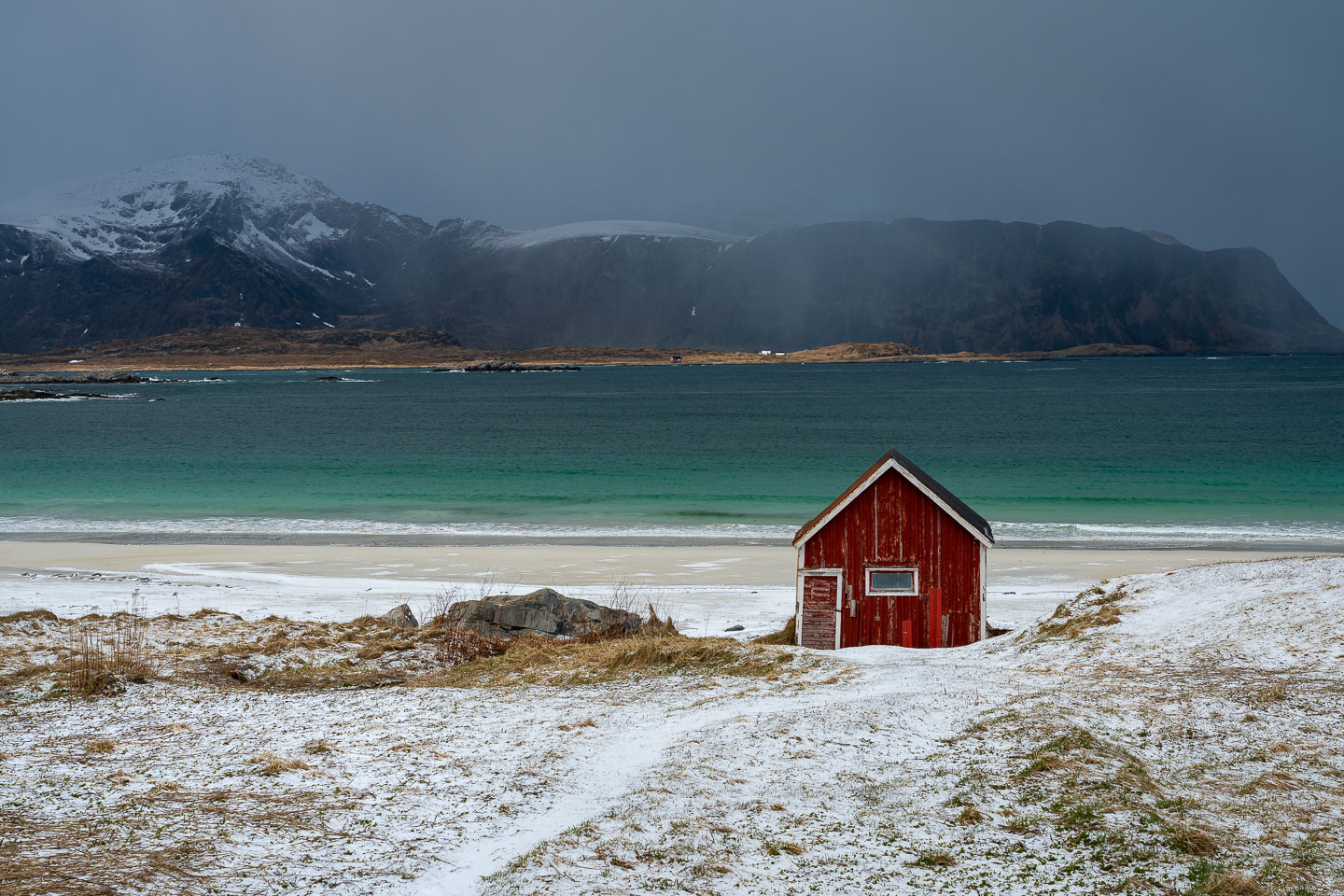 Einsame Hütte am Strand