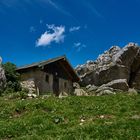 Einsame Hütte auf dem Berg