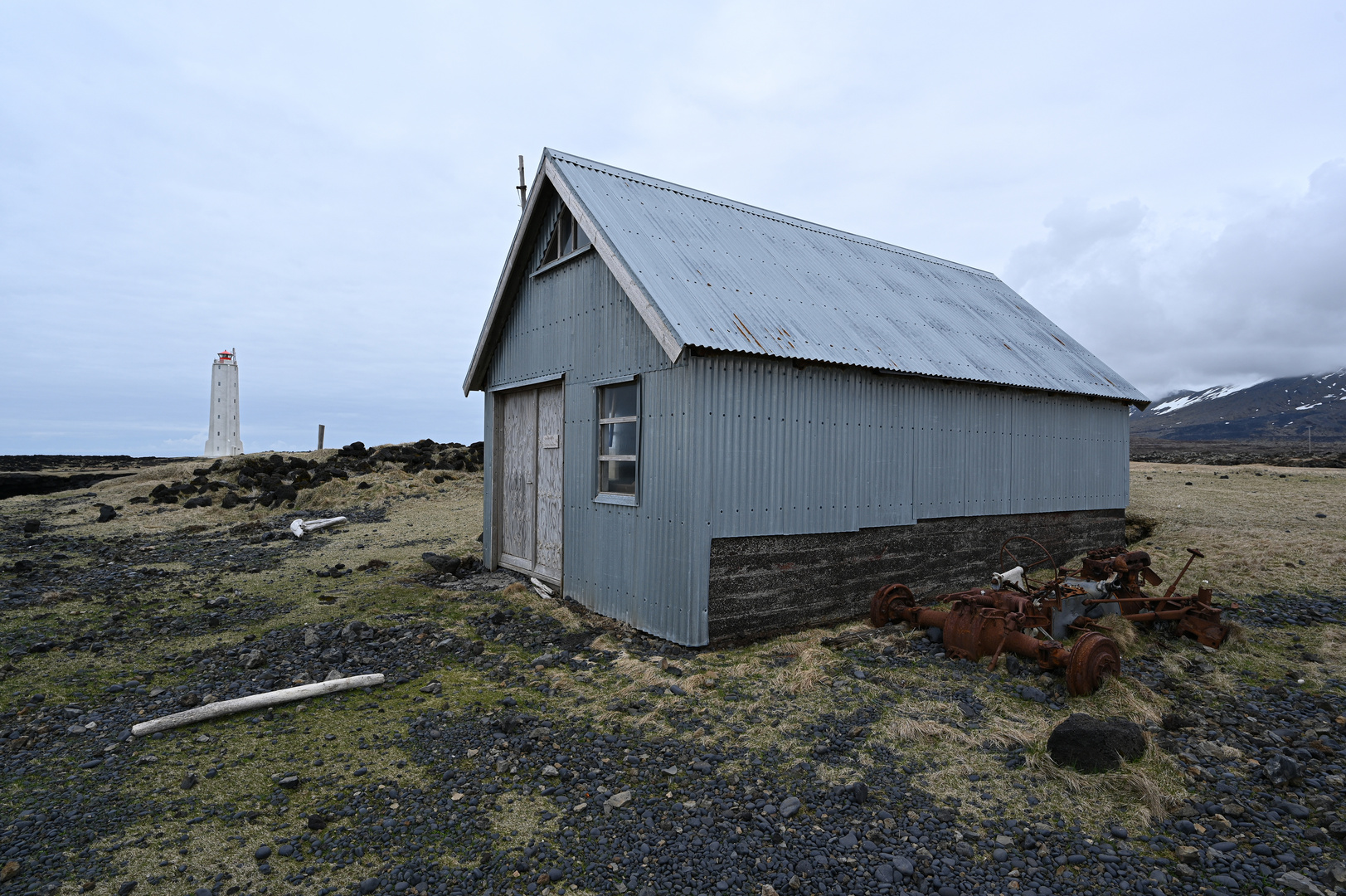 einsame Hütte auf Island