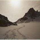 Einsame Spuren auf der Totenfeldscharte / Silvretta