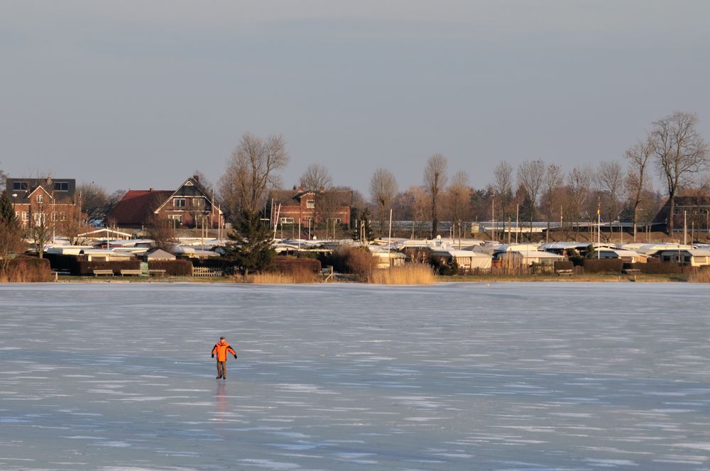 einsamer Eisläufer