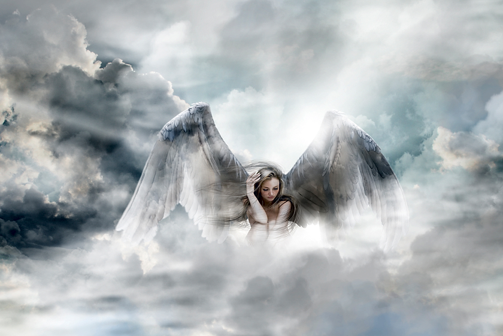 Einsamer Engel Foto & Bild fotomontage, fantasy mystery, digiart