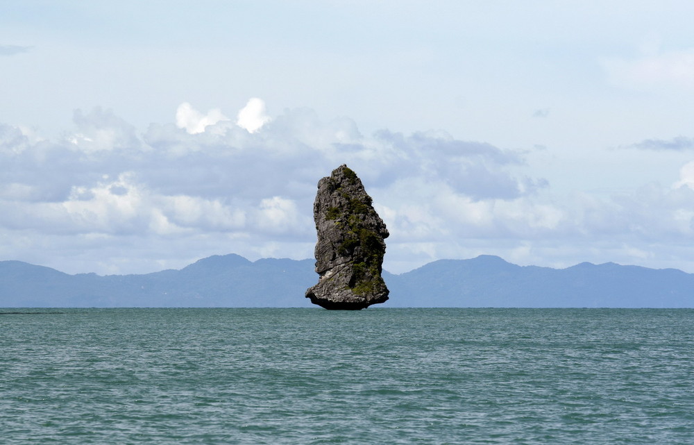 Einsamer Felsen Foto Bild Landschaft Meer Strand Thailand