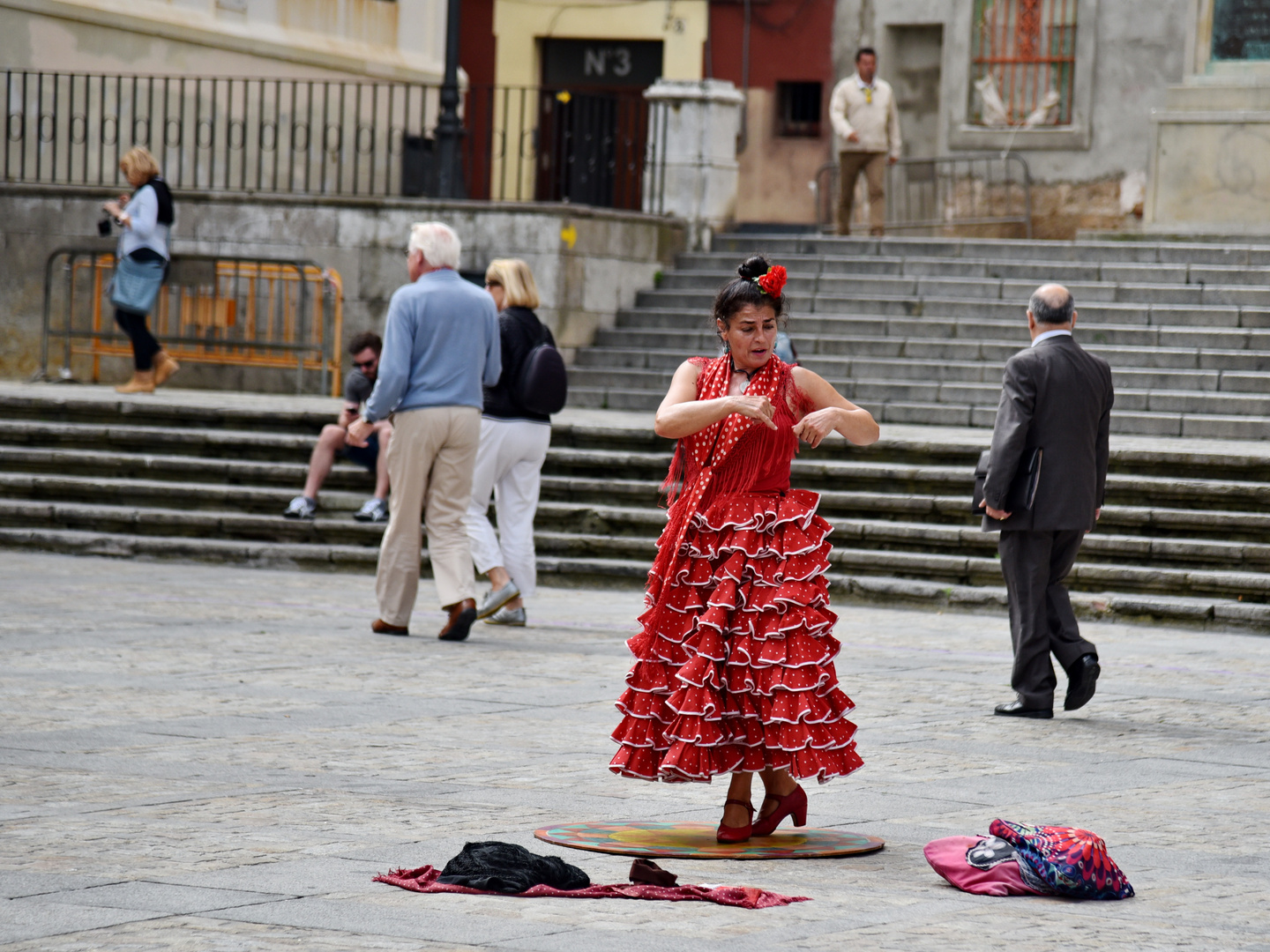 Einsamer Flamenco in Cadiz