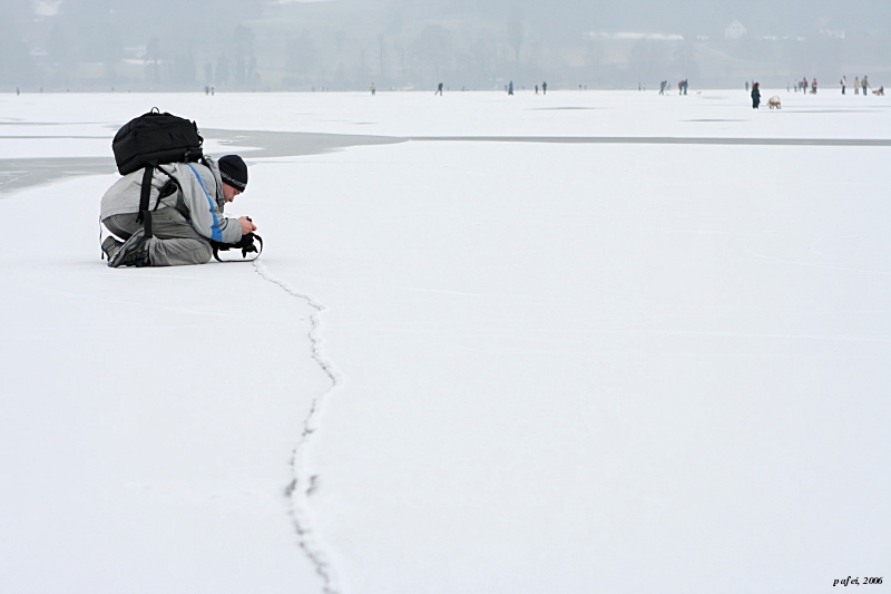 Einsamer Fotograf auf dem Greifensee