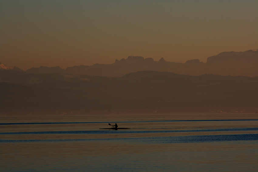 Einsamer Paddler