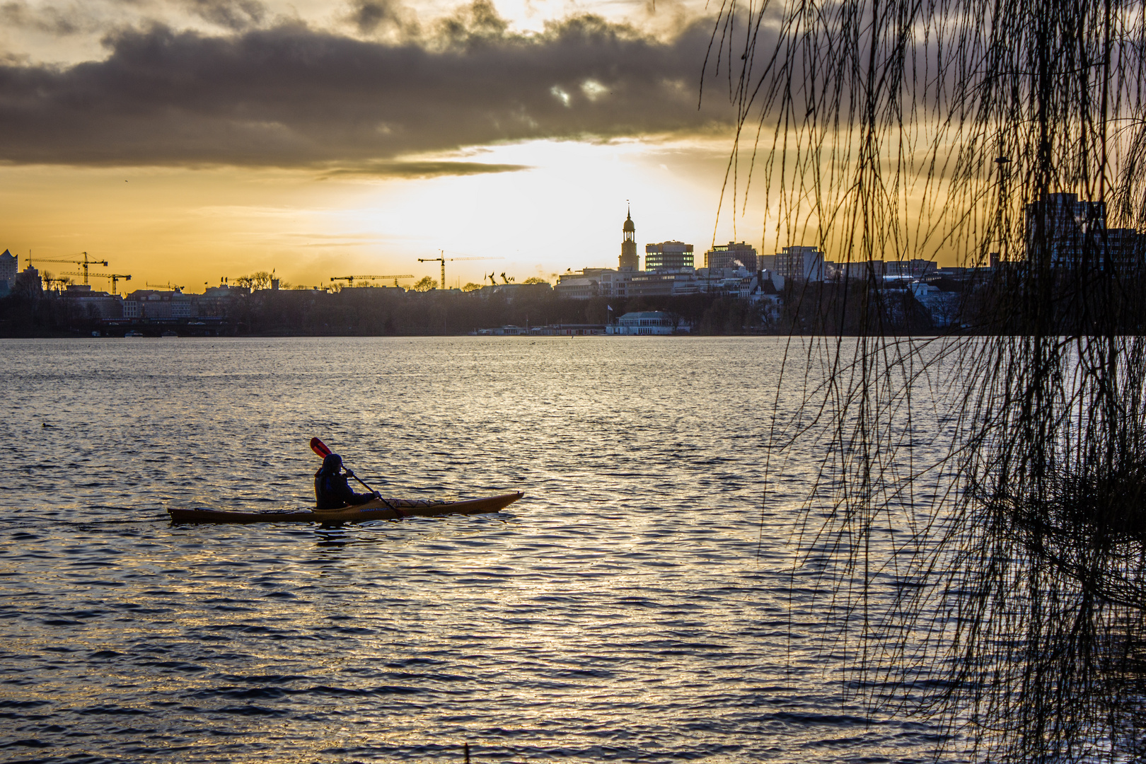 Einsamer Paddler