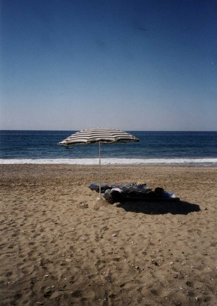 Einsamer Platz am Strand