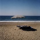 Einsamer Platz am Strand