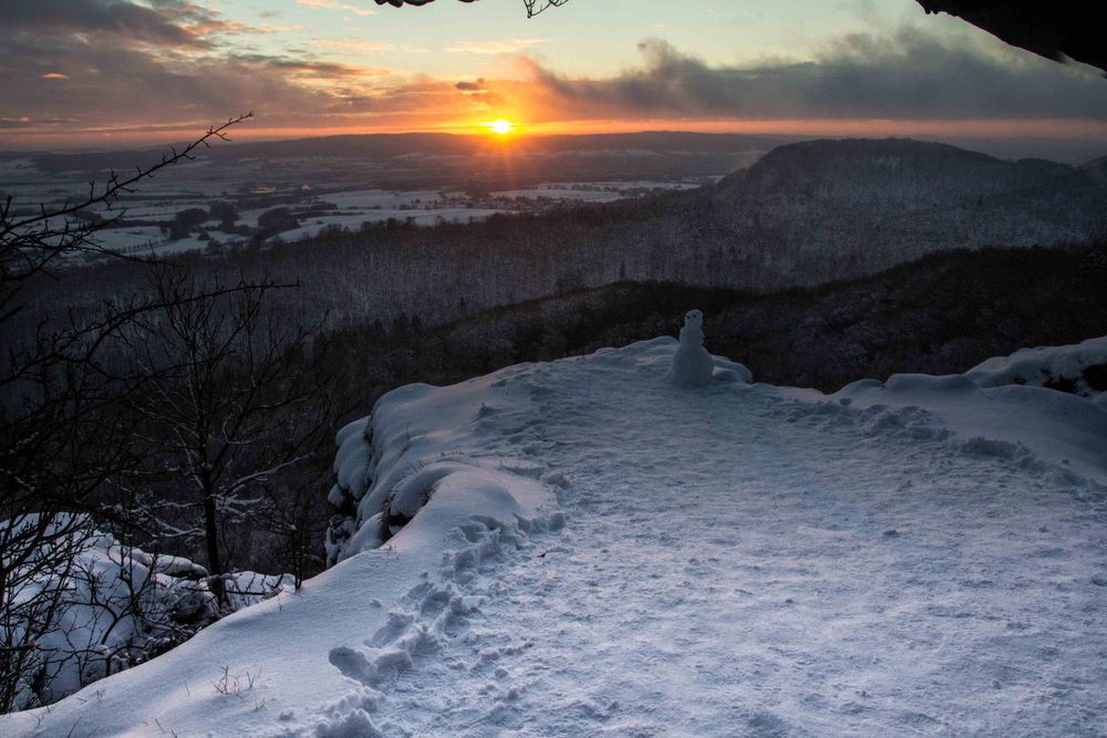 Einsamer (Schnee-) Mann