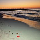 einsamer Strand am Morgen