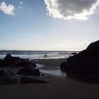 Einsamer Strand in Maunganui Bluff