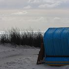 Einsamer Strandkorb