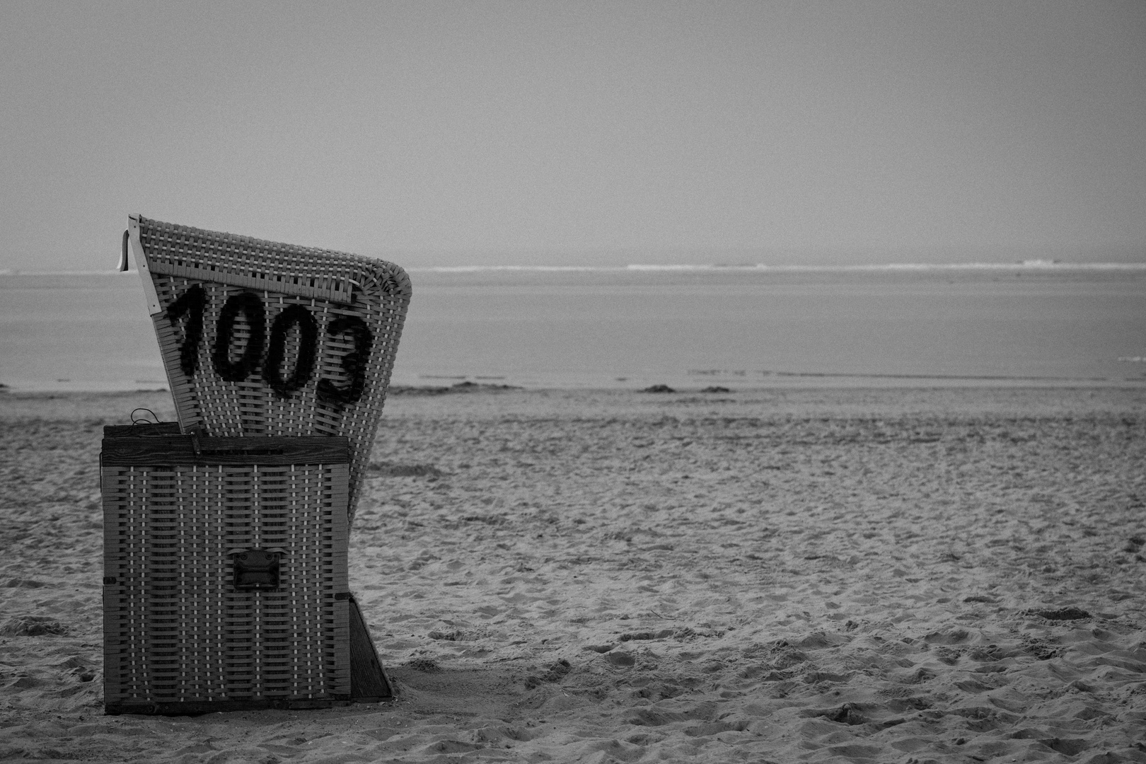 Einsamer Strandkorb, Langeoog