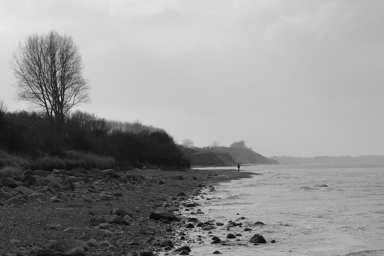 einsamer Strandspaziergang