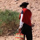 Einsamer Wanderer im Canyon de Atuel