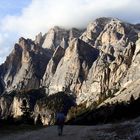 Einsamer Wanderer in den Dolomiten