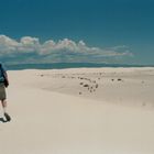 Einsamer Wanderer in White Sands USA NM