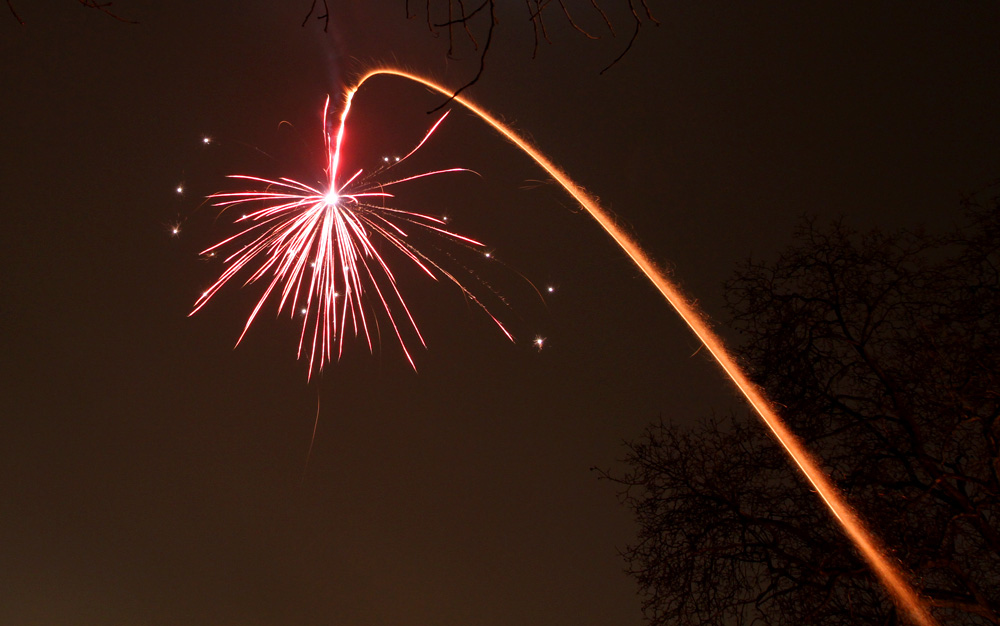 Einsames Feuerwerk