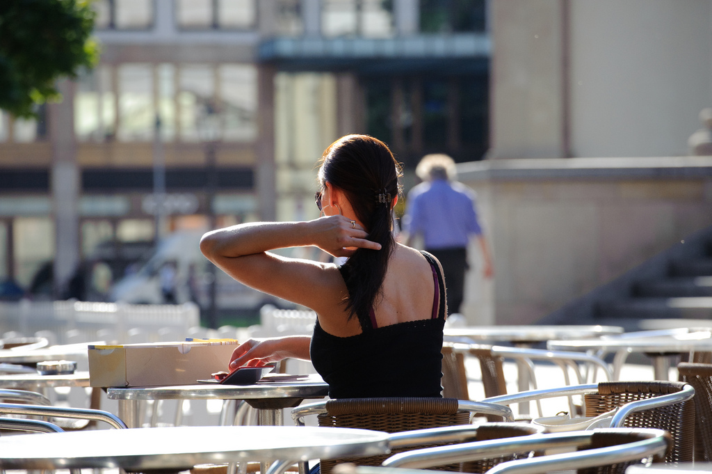 einsames Mädchen in Berlin