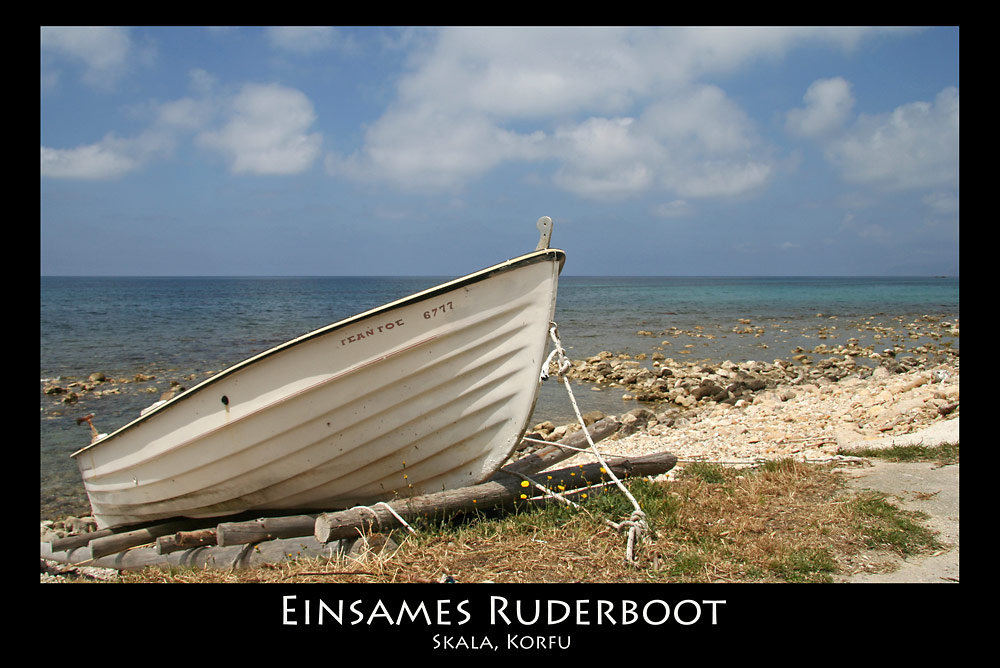 Einsames Ruderboot