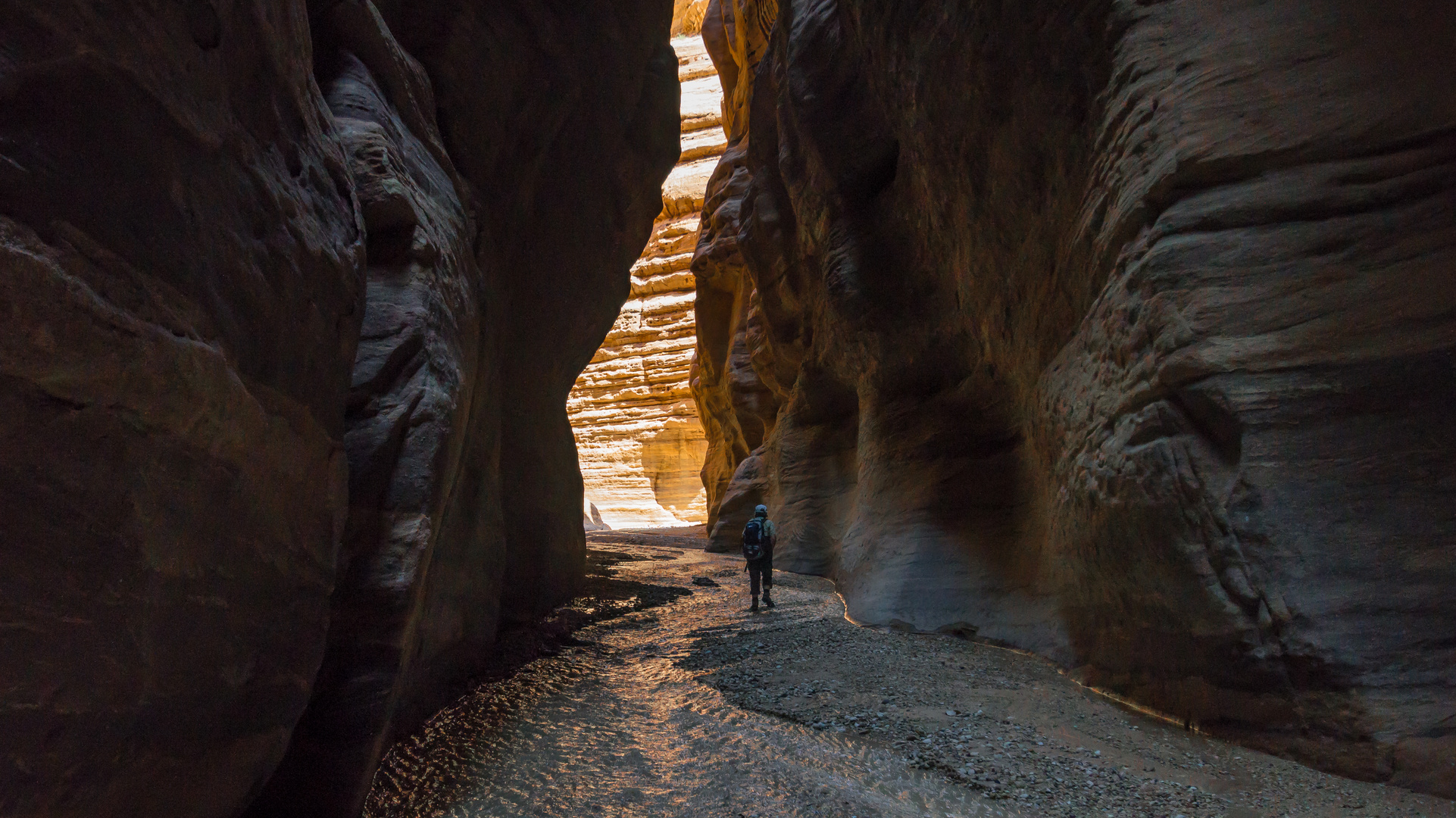 einsames Siq in Jordanien