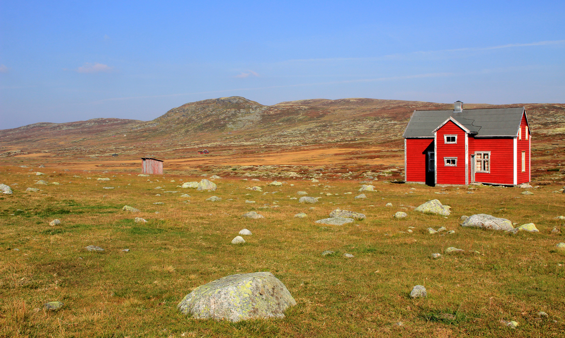 Einsamkeit in der Hochebene Hardangervidda in Norwegen