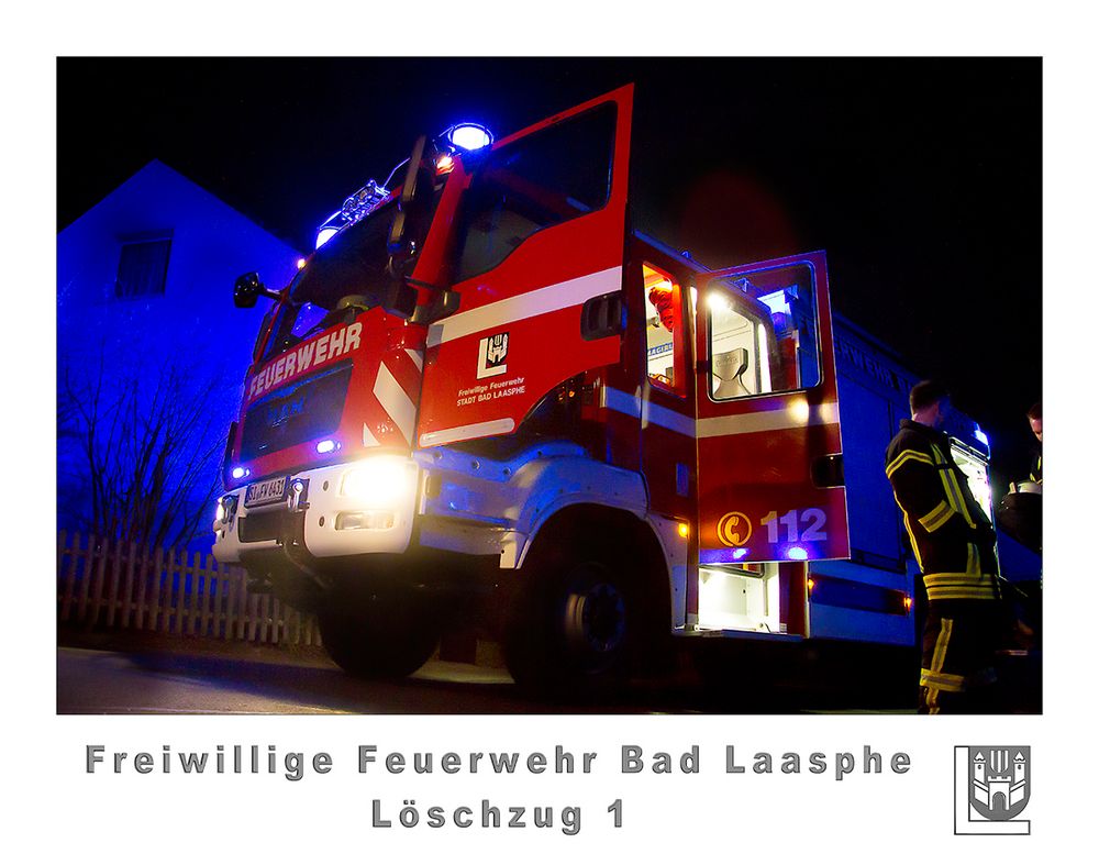 Einsatz des HLF 20/20 der Freiwilligen Feuerwehr Bad Laasphe