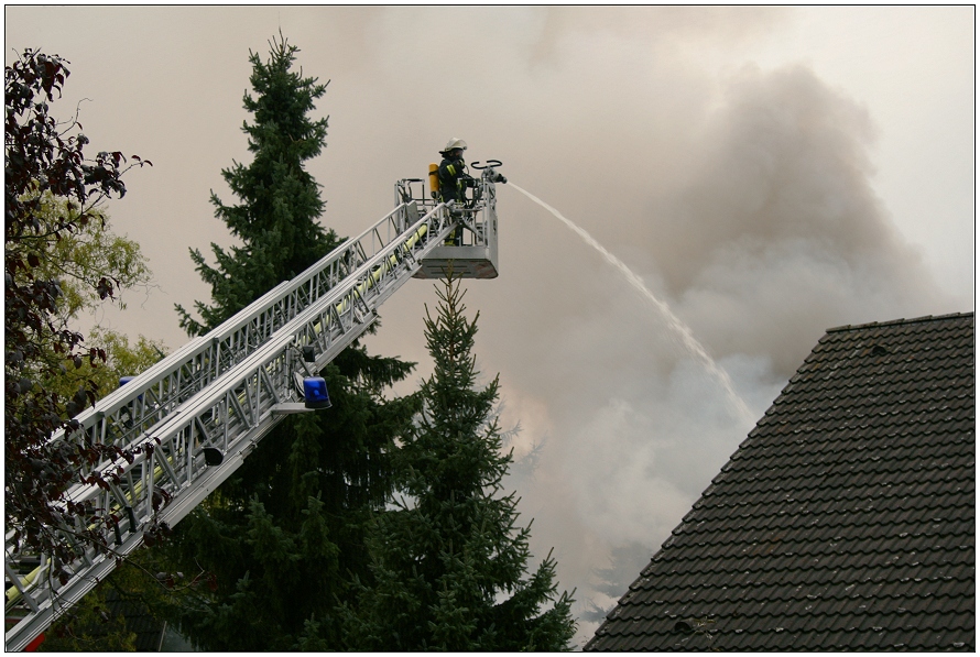 Einsatz von der Drehleiter aus