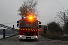 Einsatzfahrt der Feuerwehr Bantzenheim (Alsace)