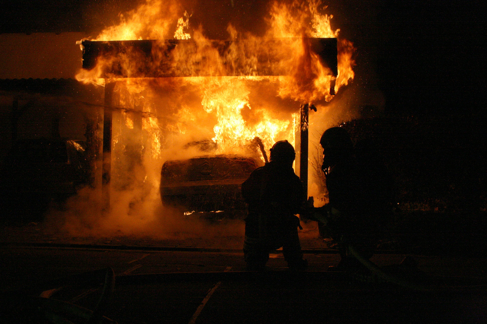 Einsatzfotografie PKW Brand