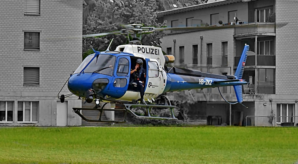 Einsatzübung mit Hubschrauber