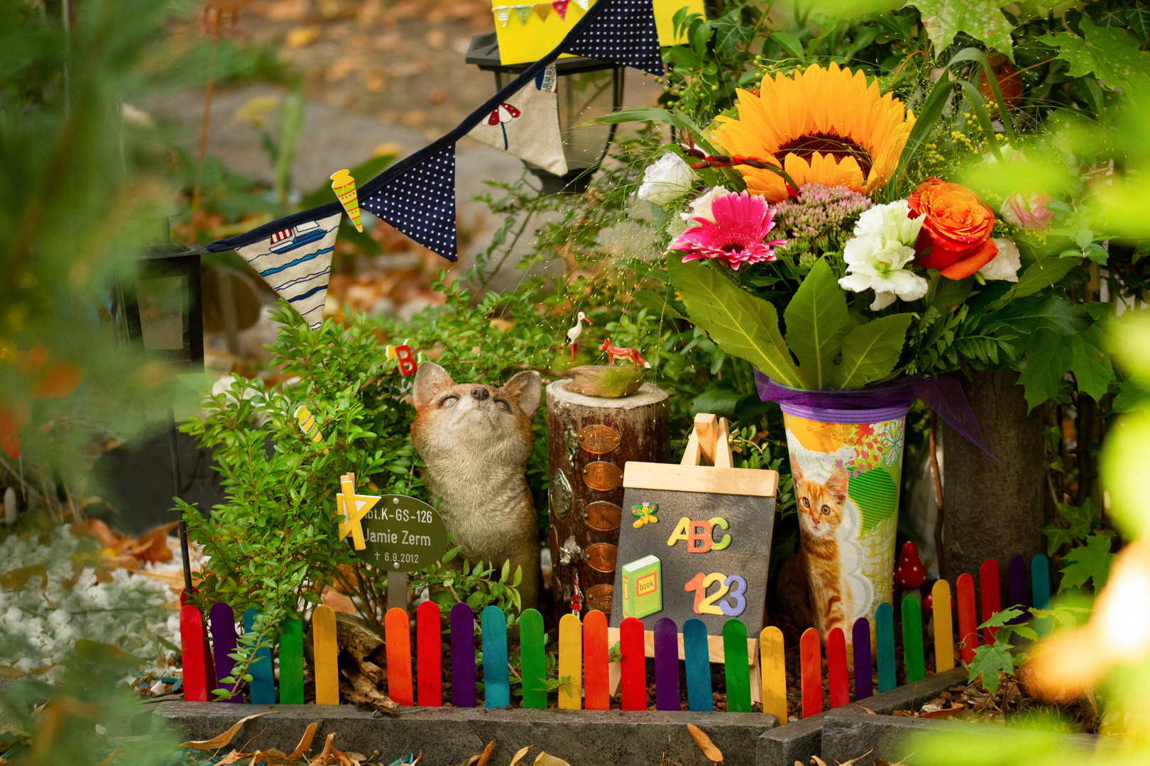 Einschulung auf dem Friedhof