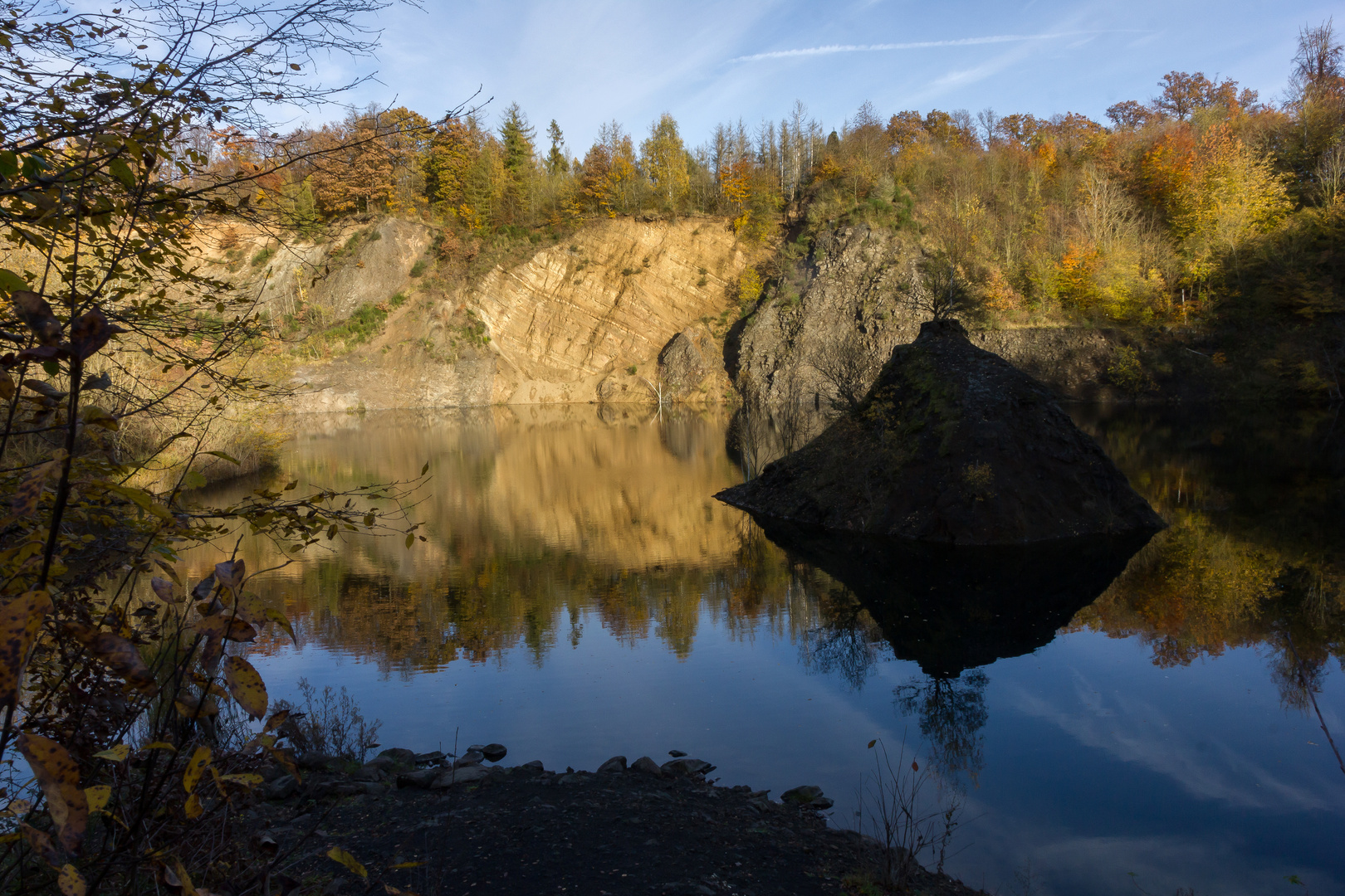 einst ein Basaltsteinbruch,