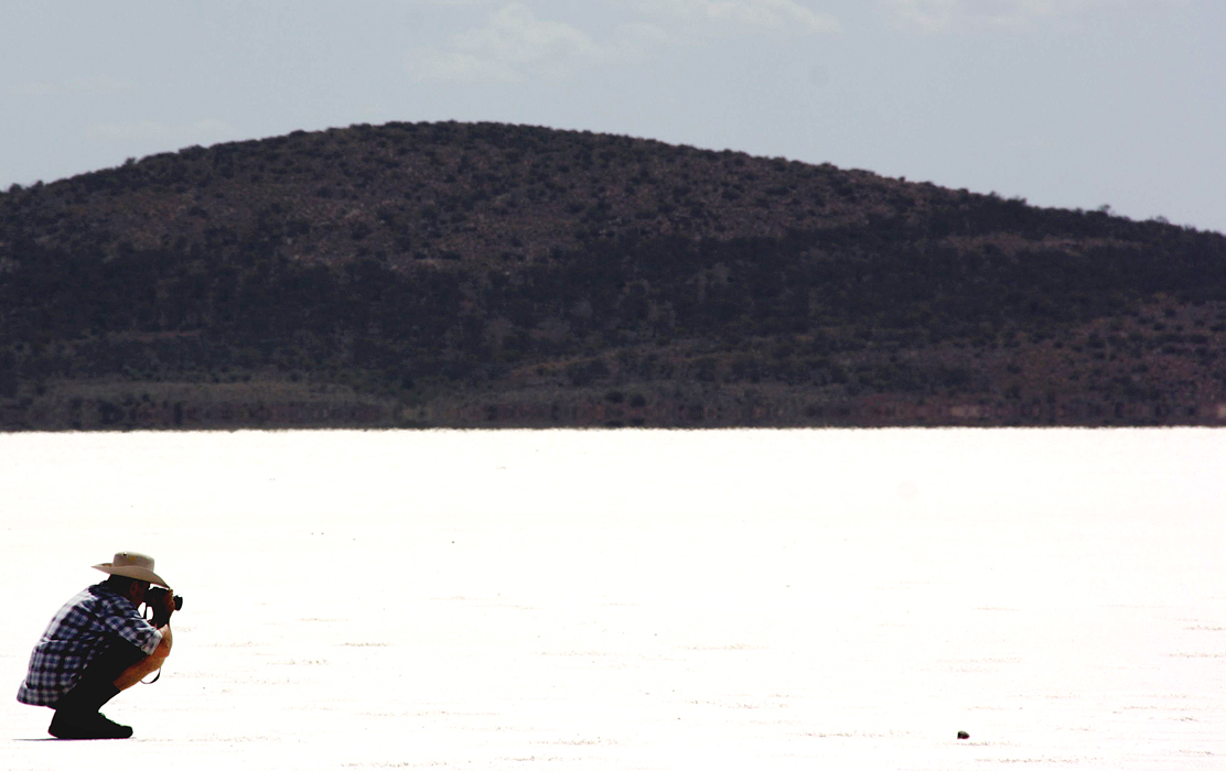 Einstein und Eberhard auf Lake Gairdner