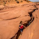 Einstieg in den Lower Antelope Canyon - Arizona - Juni 2014