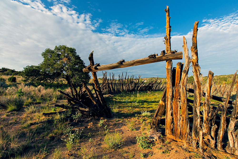 Einzäunung einer verlassenen Ranch in Utah USA