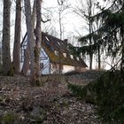 Einzelnes Haus in Lösten im Abendlicht