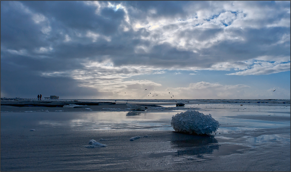 eis am strand