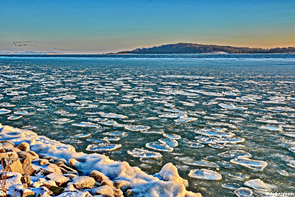 Eis auf dem Bodden