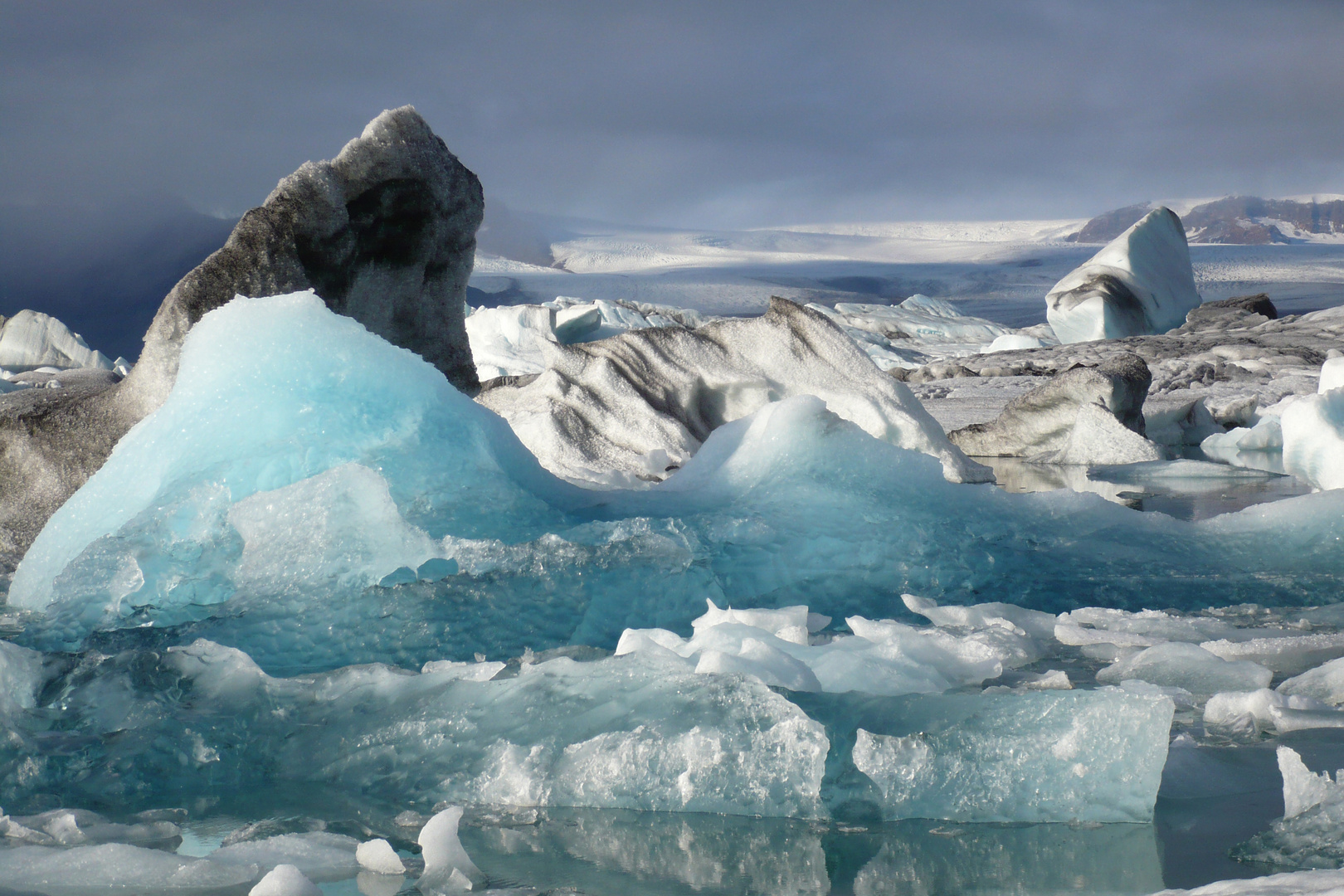 Eis auf dem Jökulsárlón