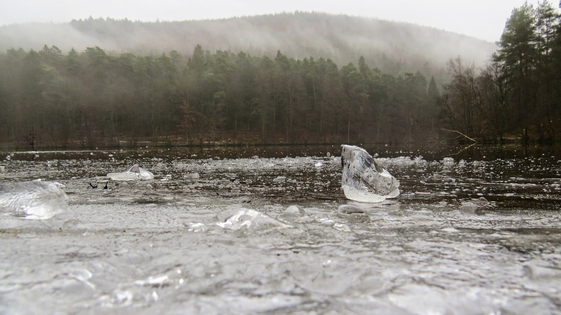 Eis auf dem Teich