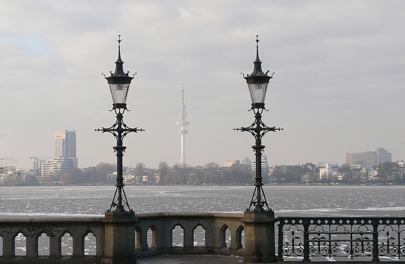 Eis auf der Alster