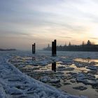 Eis auf der Elbe in Tangermünde Januar 2006