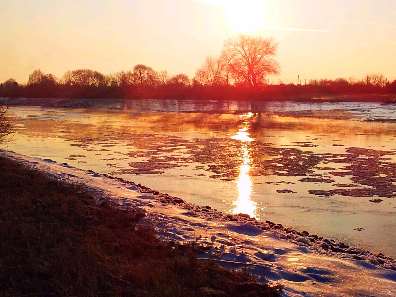 Eis auf der Weser