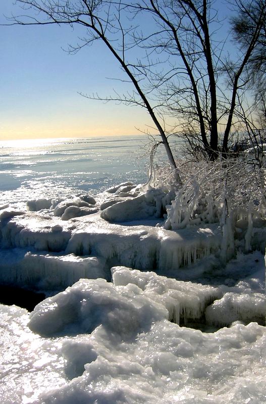 Eis auf Toronto Island