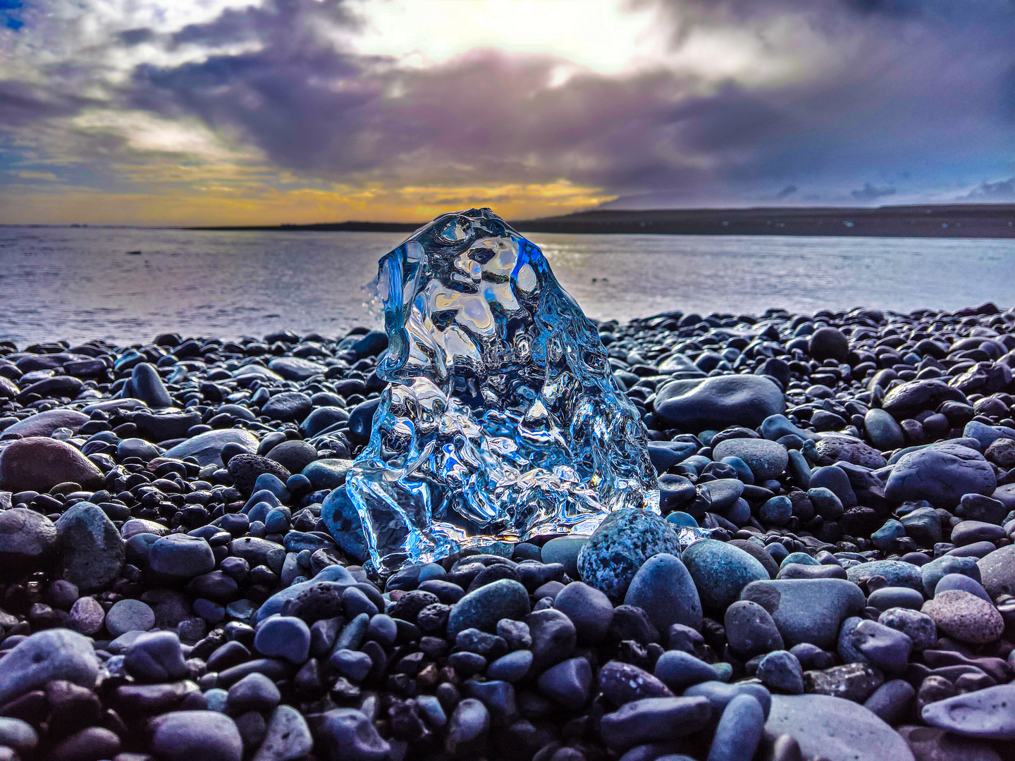 Eis-"Diamant" bei Jökulsarlon